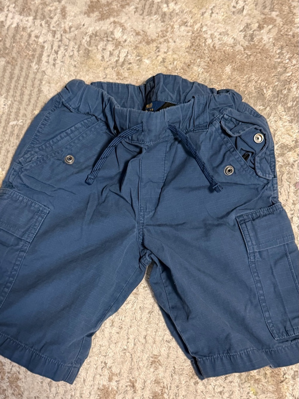 Polo by Ralph Lauren Boys Navy Drawstring Cargo Shorts